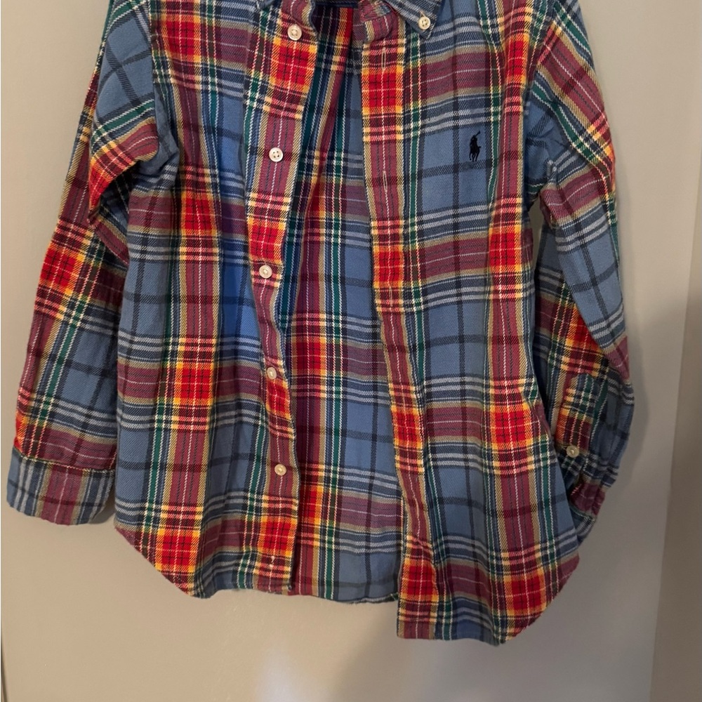 Polo by Ralph Lauren Blue and Red Button Down Shirt